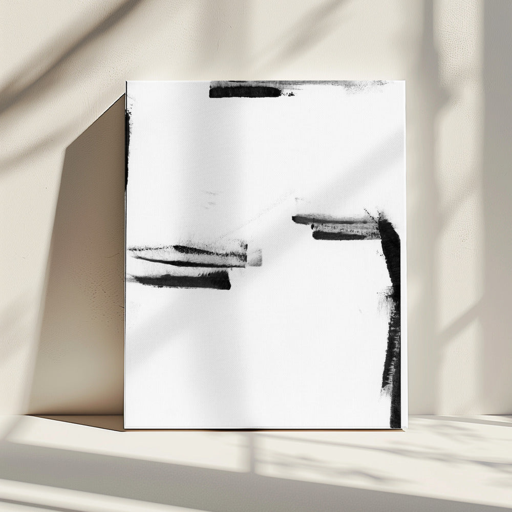 Minimal Black and White Abstract 1 | Canvas