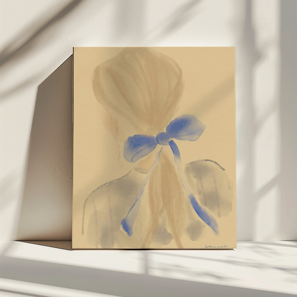 Mädchen mit blauem Haarband | Leinwand