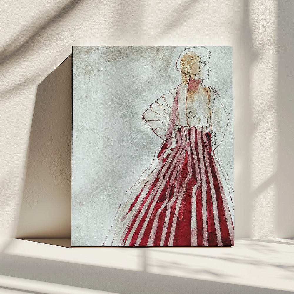 Frau in Rot | Leinwand