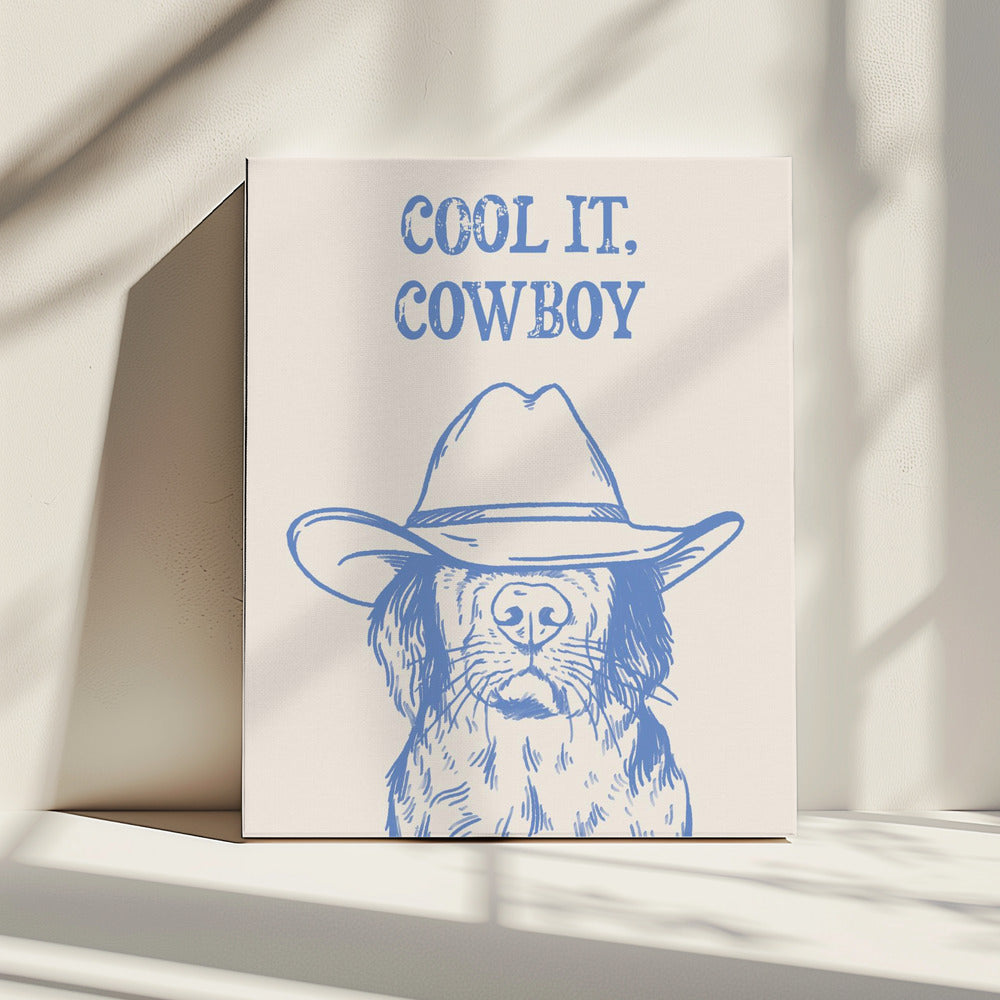 Cool it Cowboy Blau | Leinwand