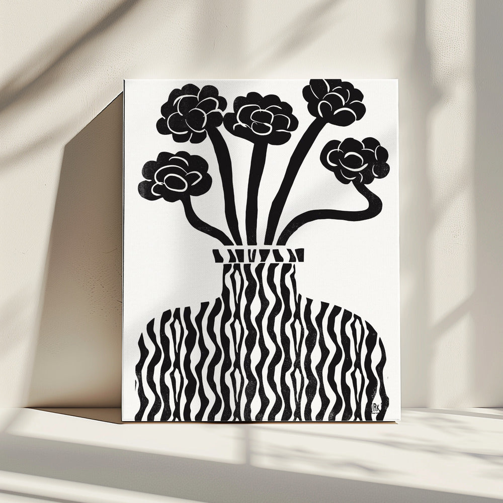 Vase und Blumen 03 | Leinwand