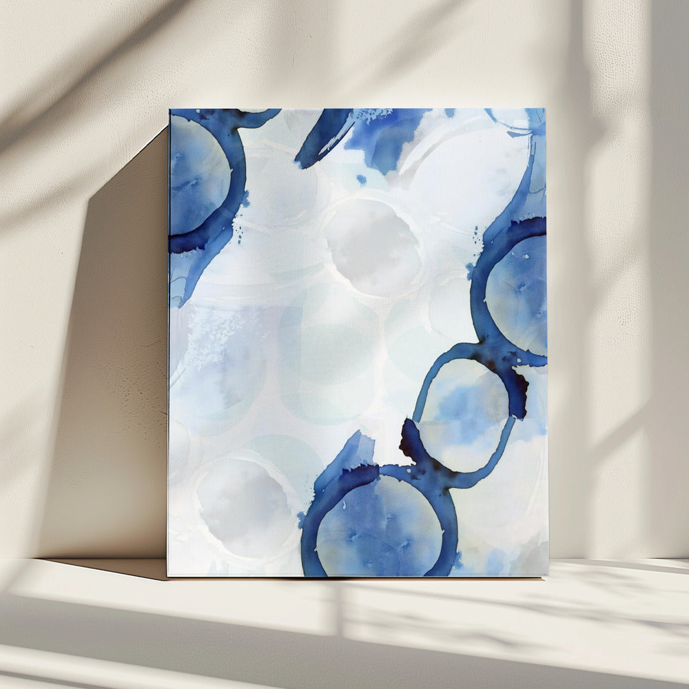 Blaue abstrakte Wirbel 3 | Leinwand