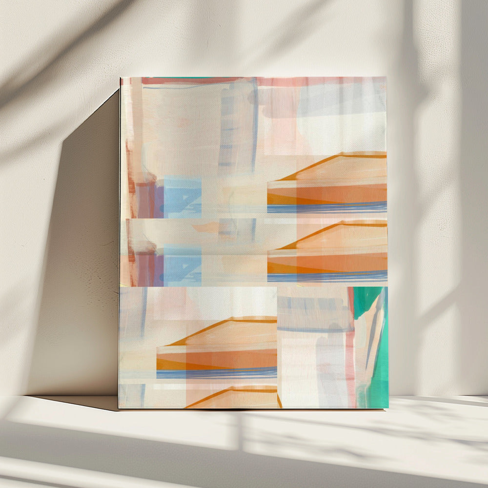 Blau-orange Formen Nr. 1 | Leinwand