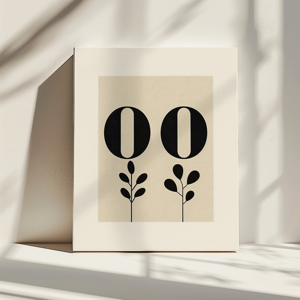 Florale Typografie | Leinwand