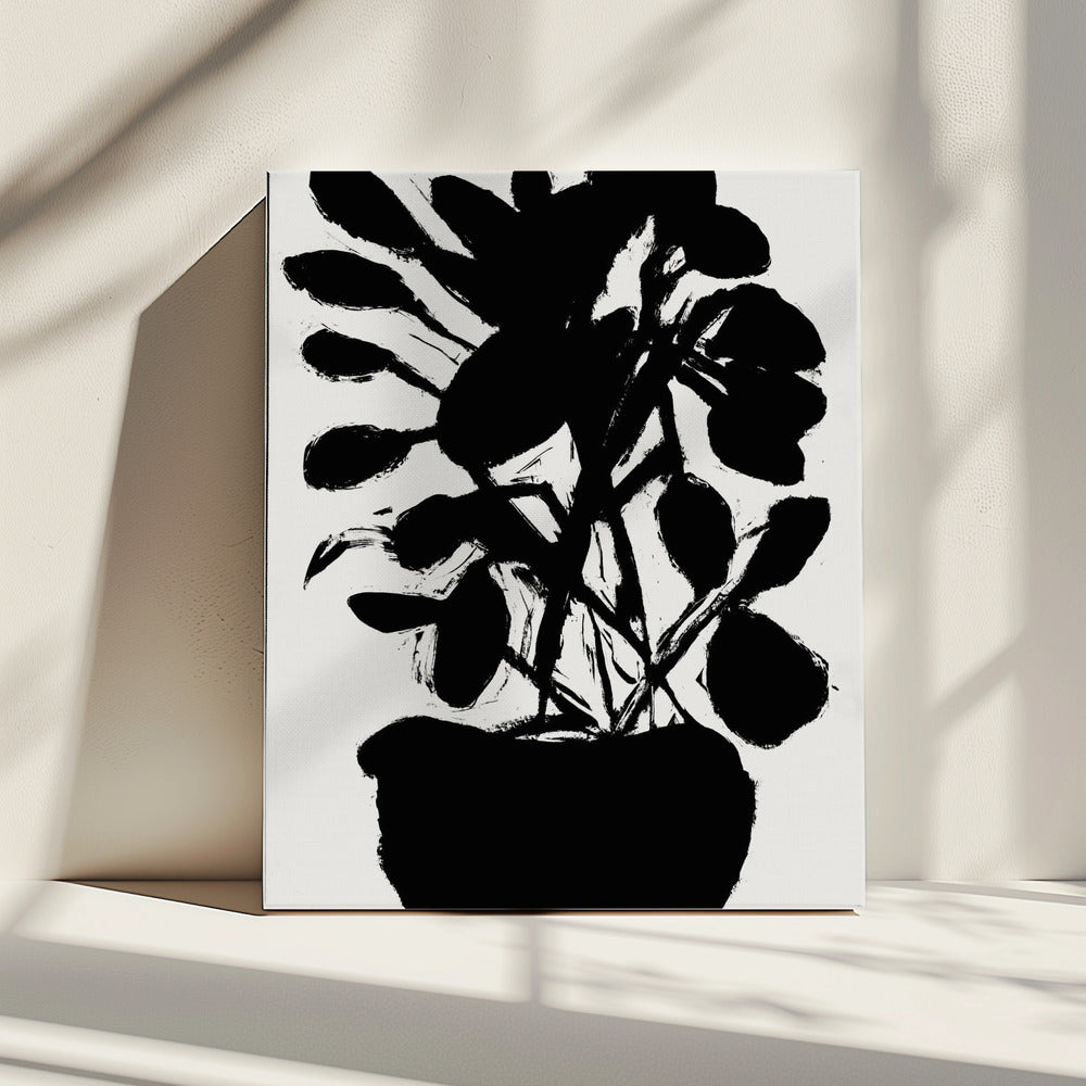 Topfpflanzen-Silhouette Nr. 1 | Leinwand