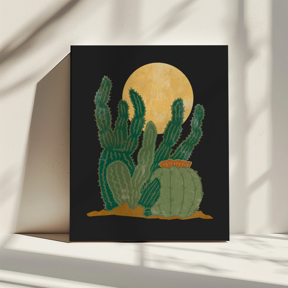 Moderne Americana und Kaktus | Leinwand
