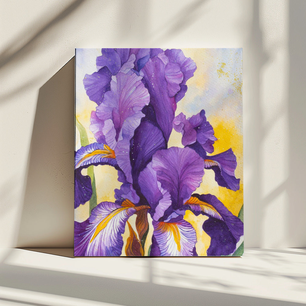 Iris Aquarell | Leinwand