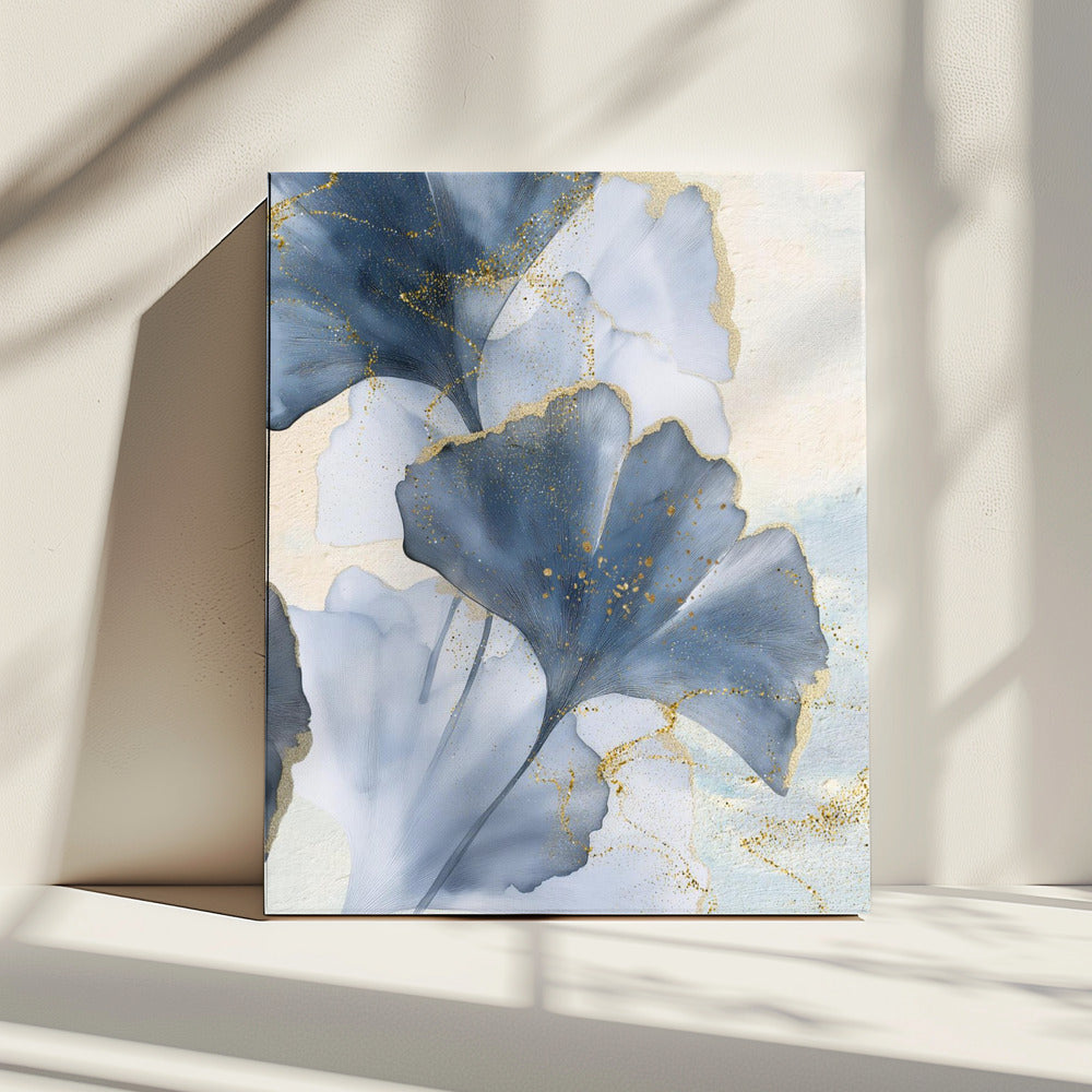 Blaue Ginkgoblätter 2 | Leinwand