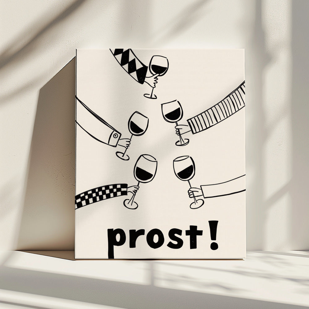 Prost! Weinparty mit Freunden | Leinwand