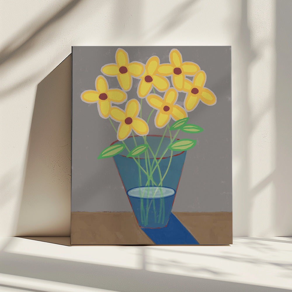 Gänseblümchen in Vase | Leinwand