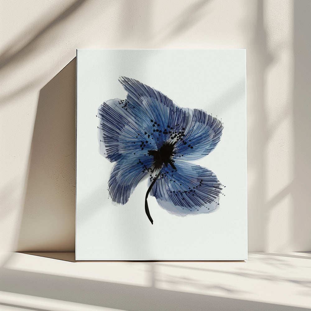 Blaue Blume 3 | Leinwand
