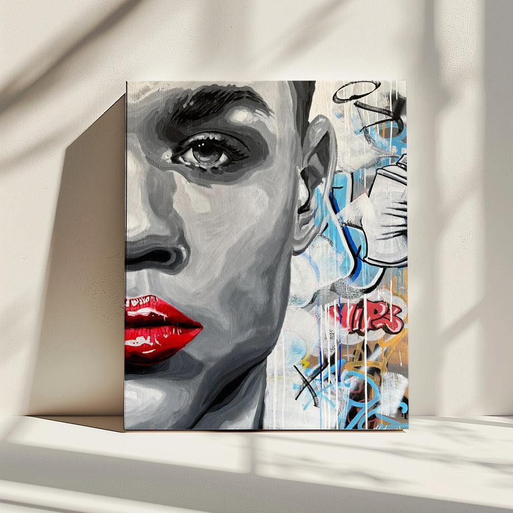 Lebendiger Graffiti-Blick | Leinwand