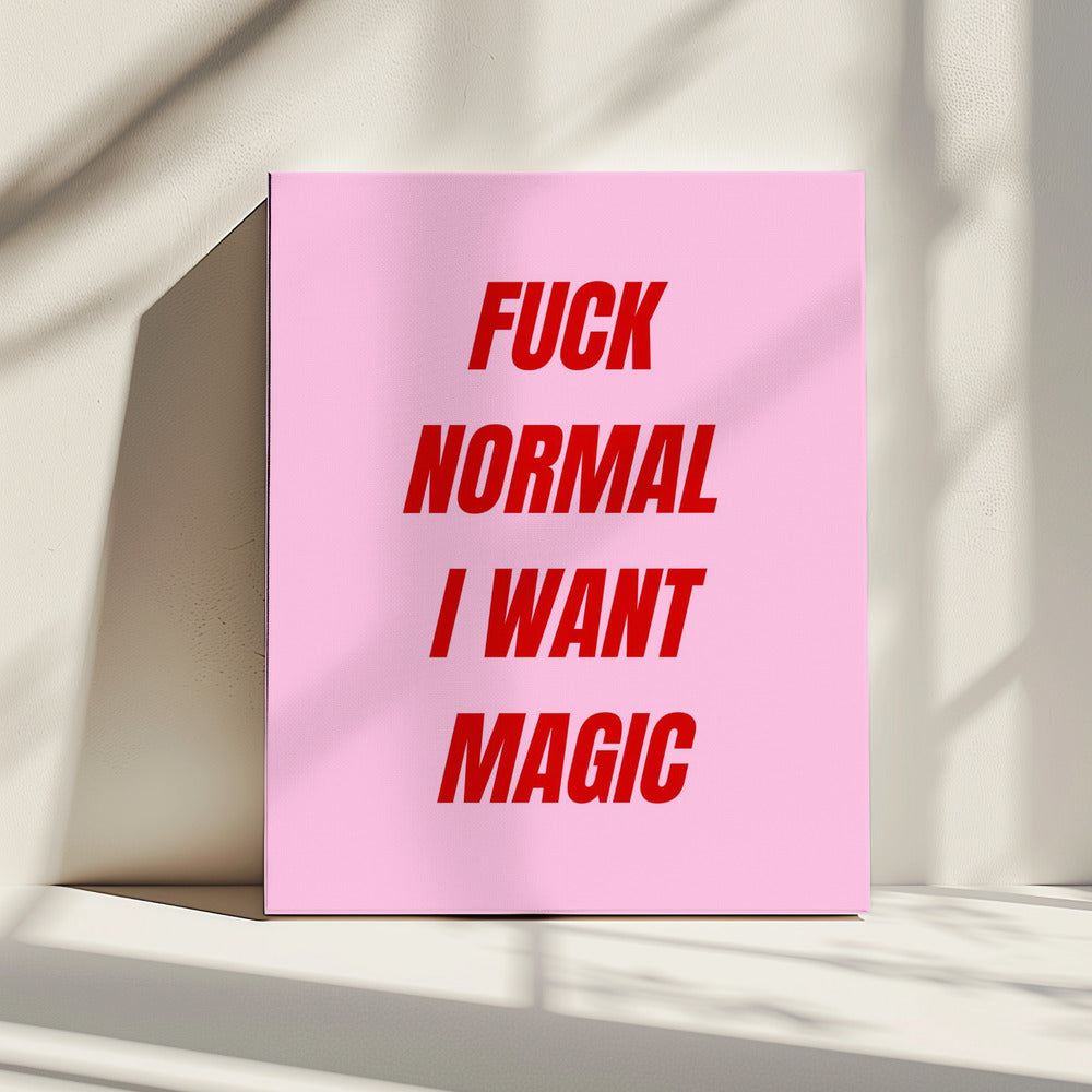 Fette rote Typografie | Leinwand