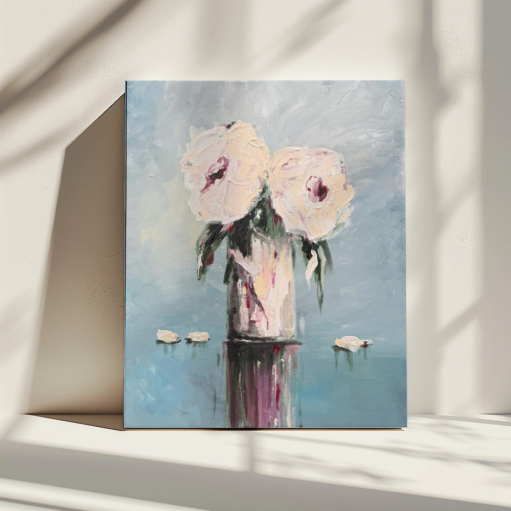 Weiße Rosen | Leinwand