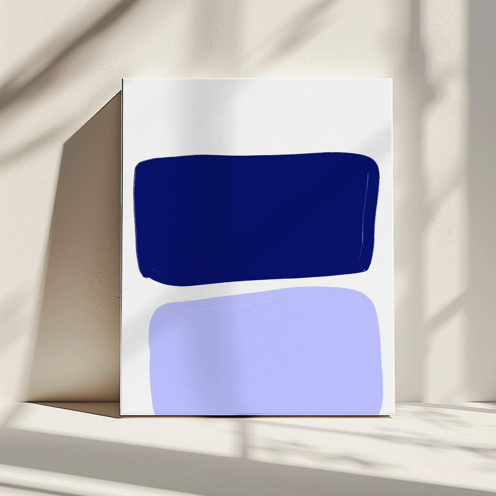 Zwei blaue Blöcke | Leinwand