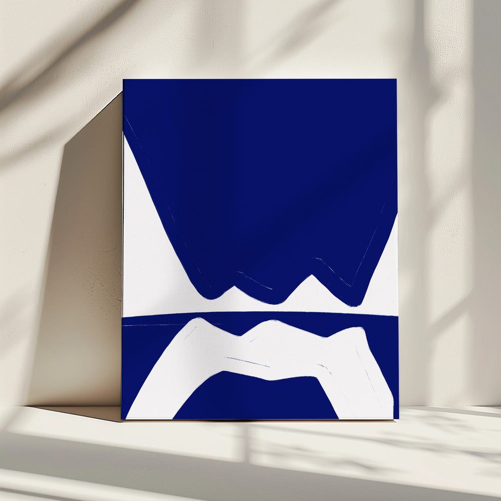 Blaue Wellen Harmonie | Leinwand