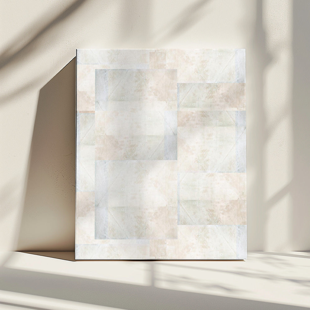 Weiches abstraktes geometrisches Muster | Leinwand
