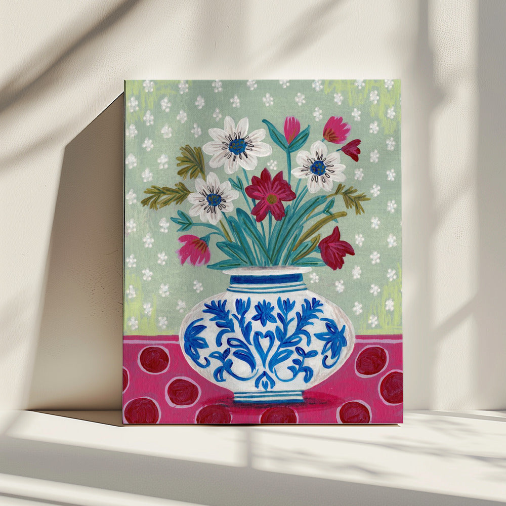 Blumen in der Vase Stillleben | Leinwand