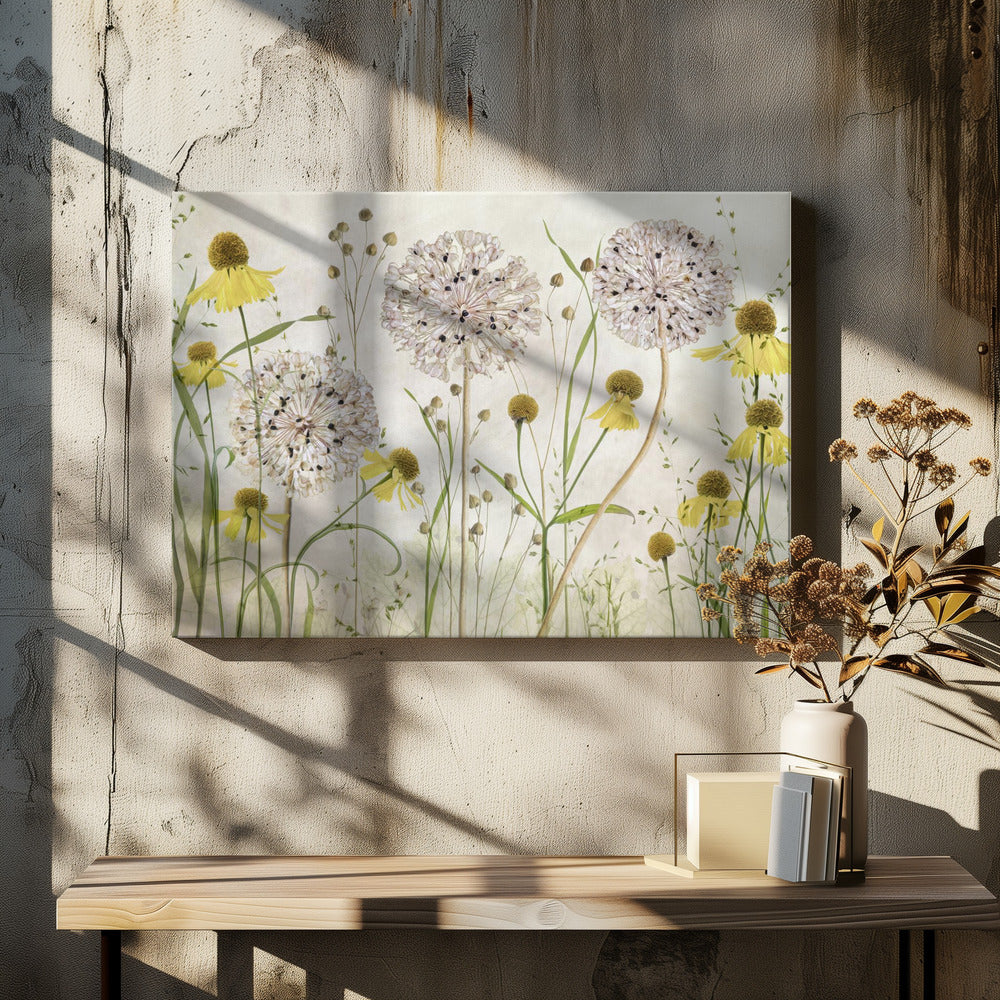 Allium und Helenium | Leinwand