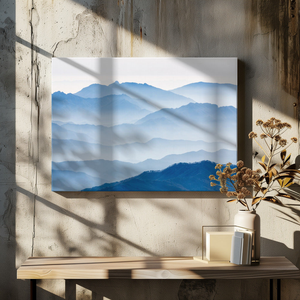 Nebelige Berge | Leinwand