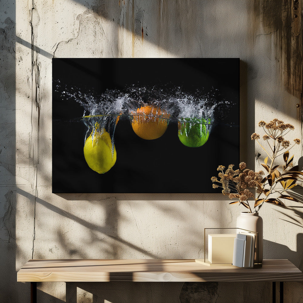 Dreifacher Zitrusspritzer | Leinwand
