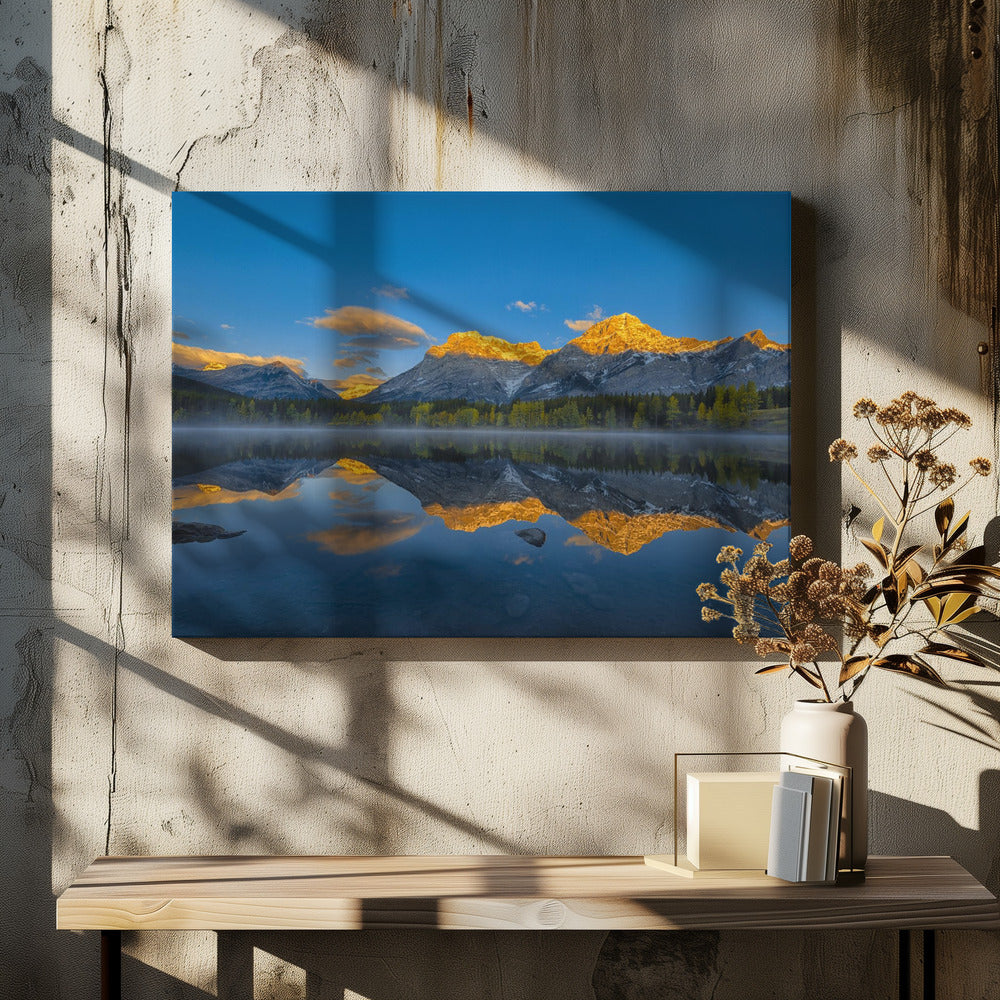 Ein perfekter Morgen in den kanadischen Rocky Mountains | Leinwand