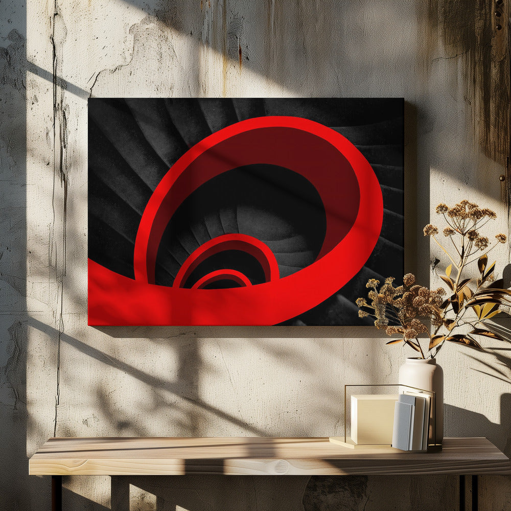 Eine rote Spirale | Leinwand