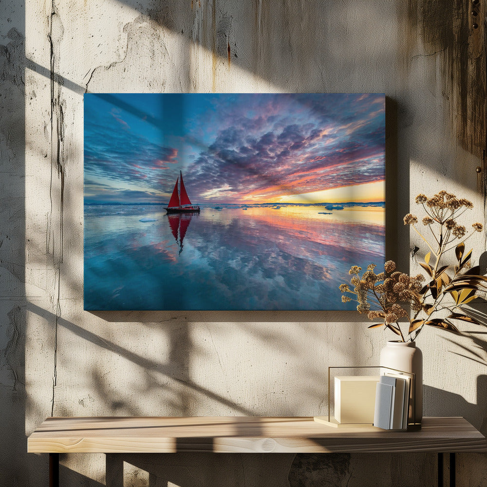 Grönland Feuerhimmel | Leinwand