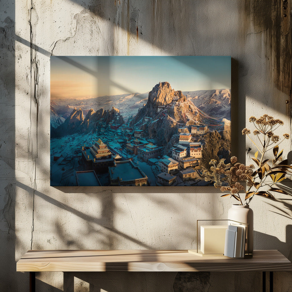 Tibetischer Tempel 《崷崒孜珠》 | Leinwand