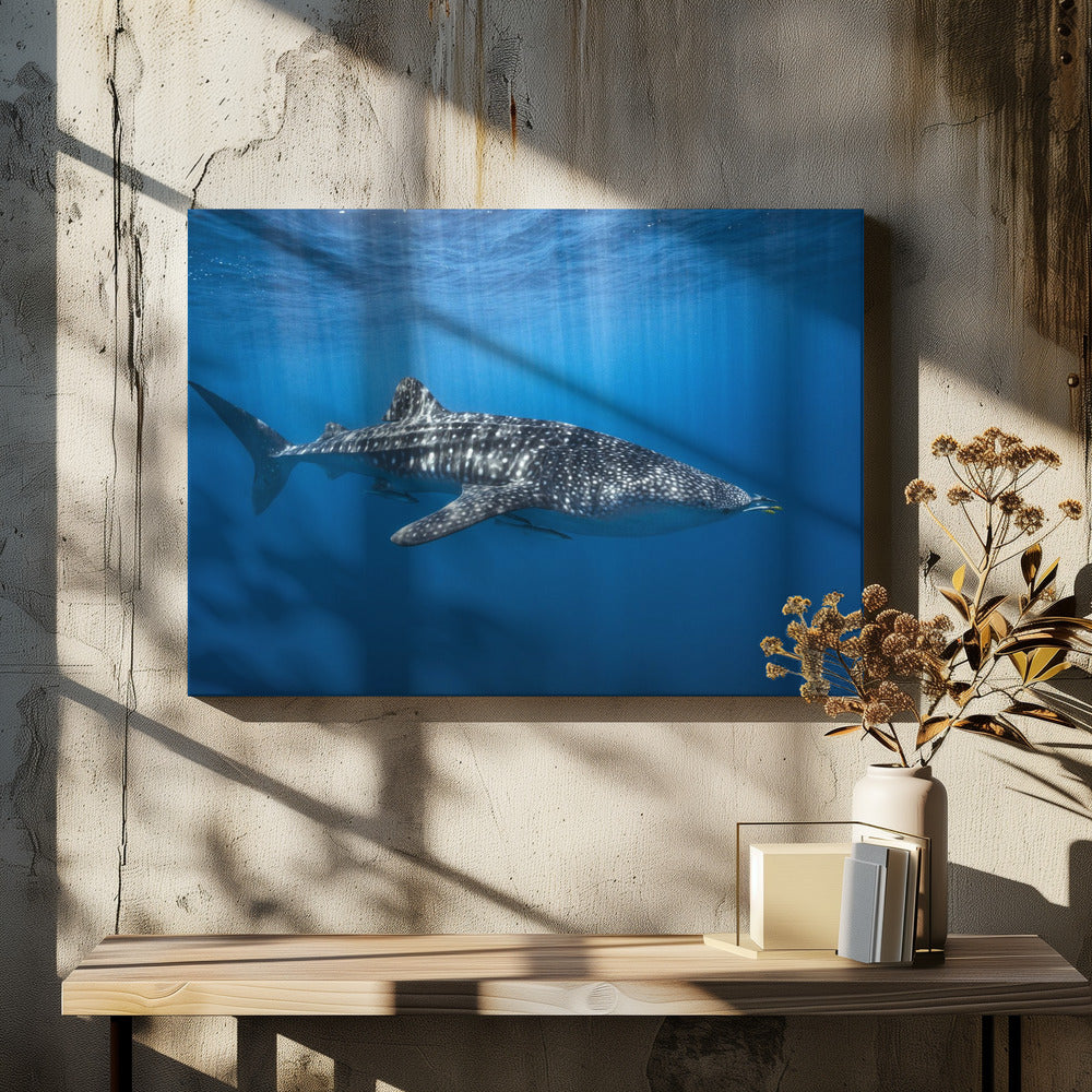 Walhai im Blauen | Leinwand