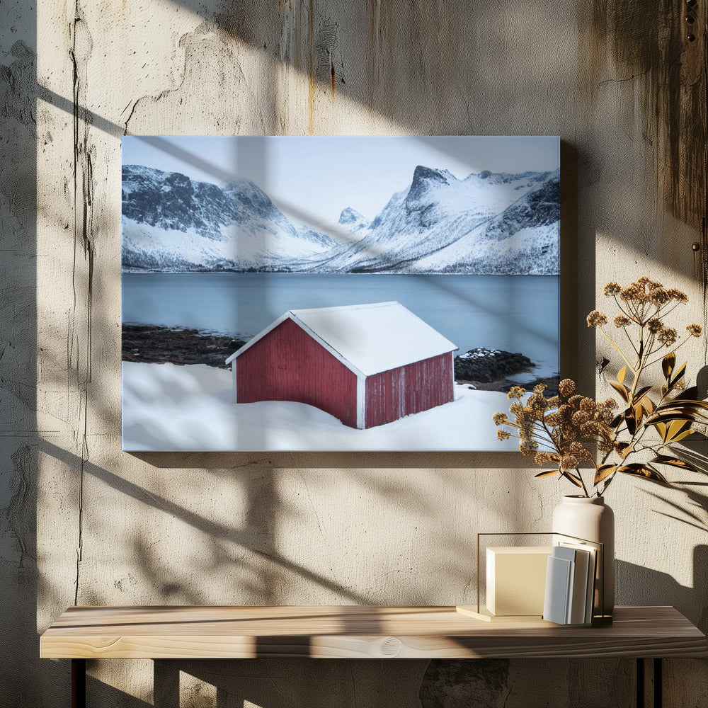 Rote Hütte | Leinwand