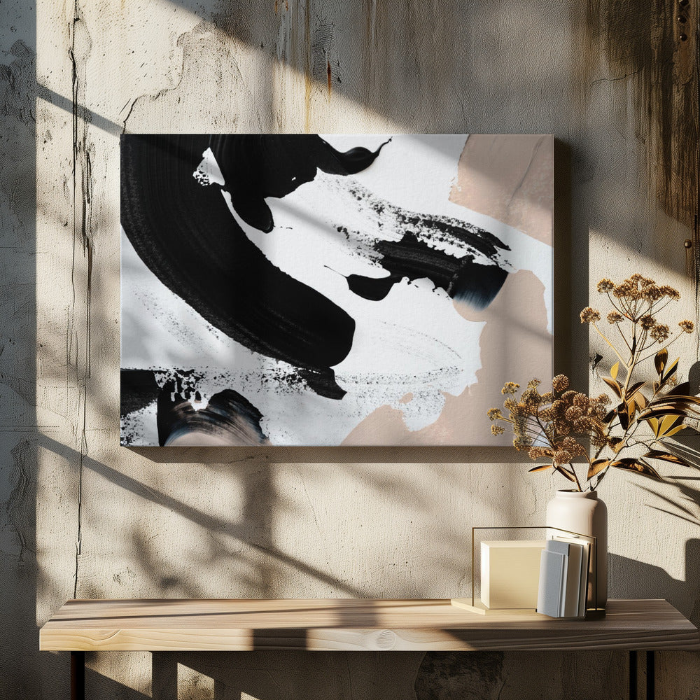 Schwarz und Nude | Leinwand
