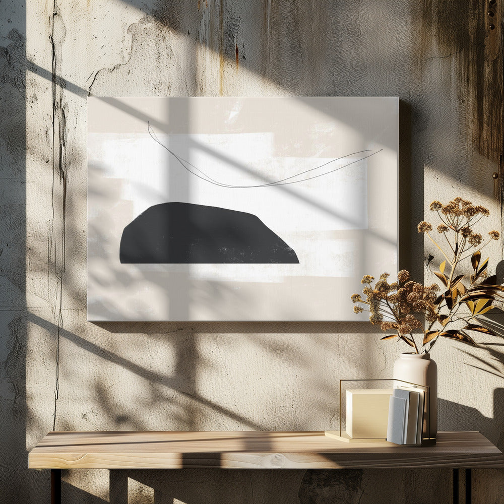 Schwarze geometrische Formen | Leinwand