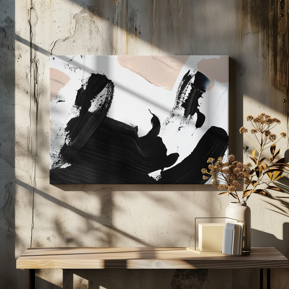Schwarz und Nude | Leinwand