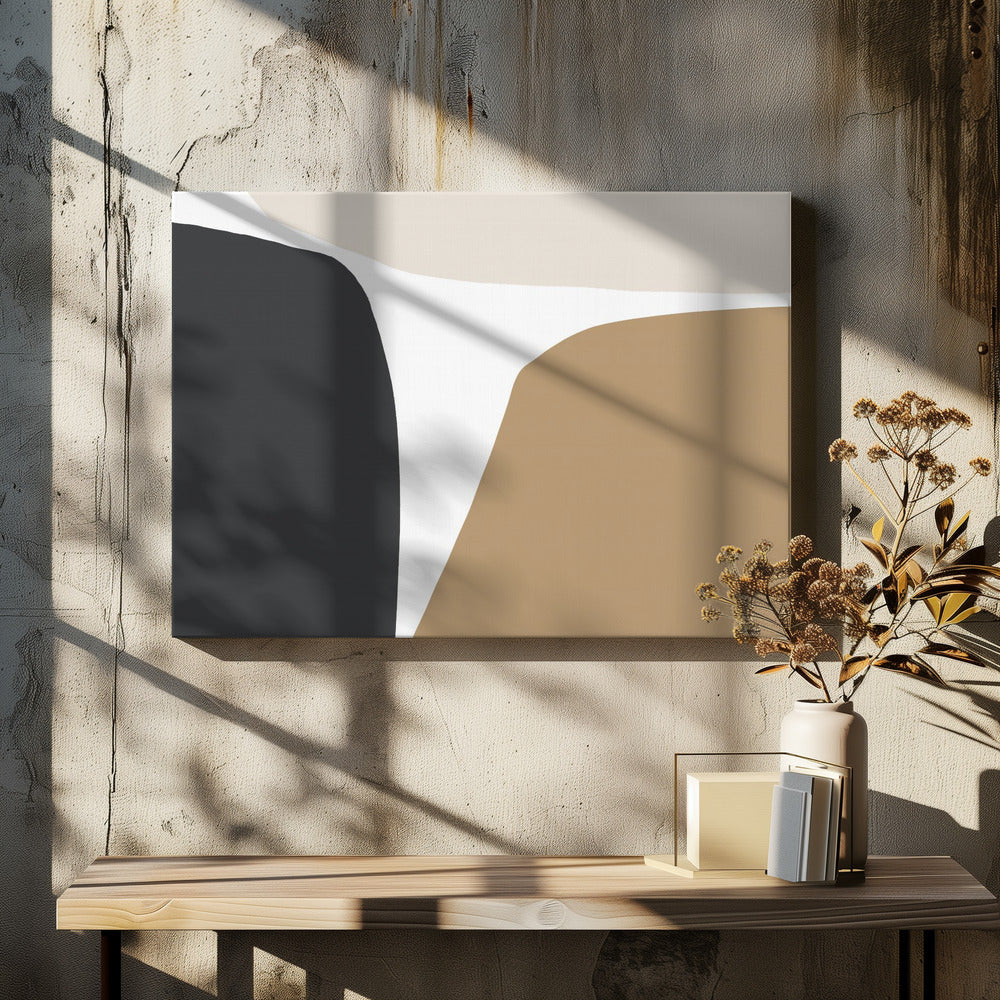 Geometric Shapes in Neutral Tones | Canvas