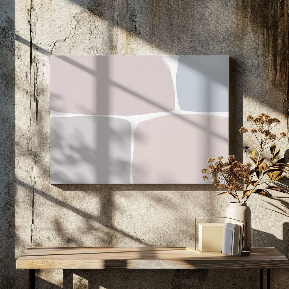 Pastelltöne mit geometrischen Formen | Leinwand