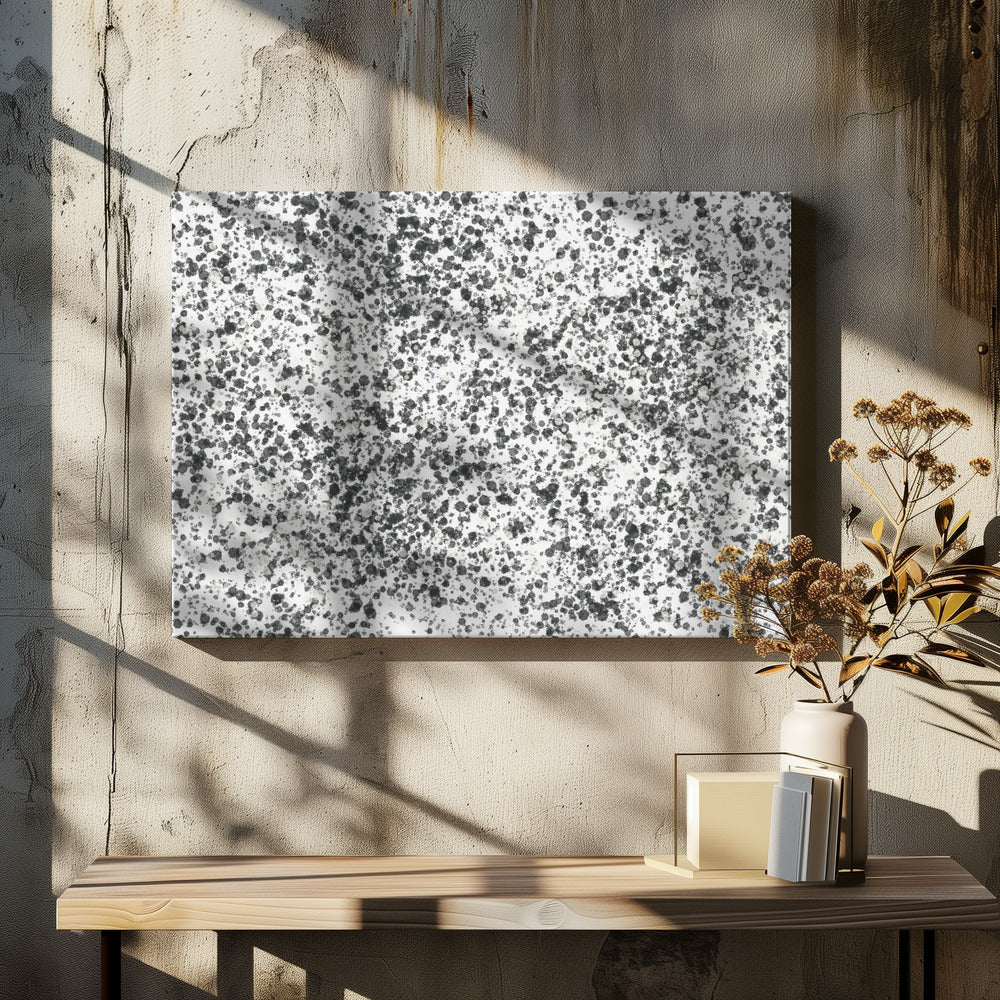 Monochrome Sprenkel | Leinwand