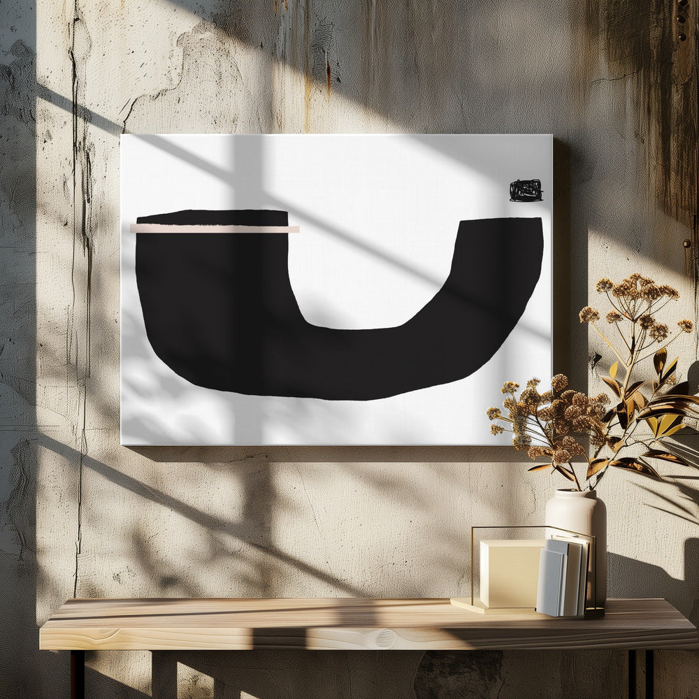 Schwarze geometrische Formen | Leinwand