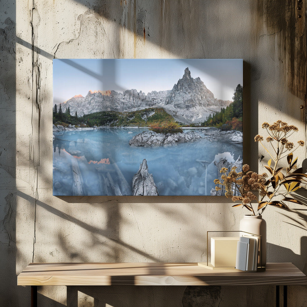 Blauer Bergsee | Leinwand