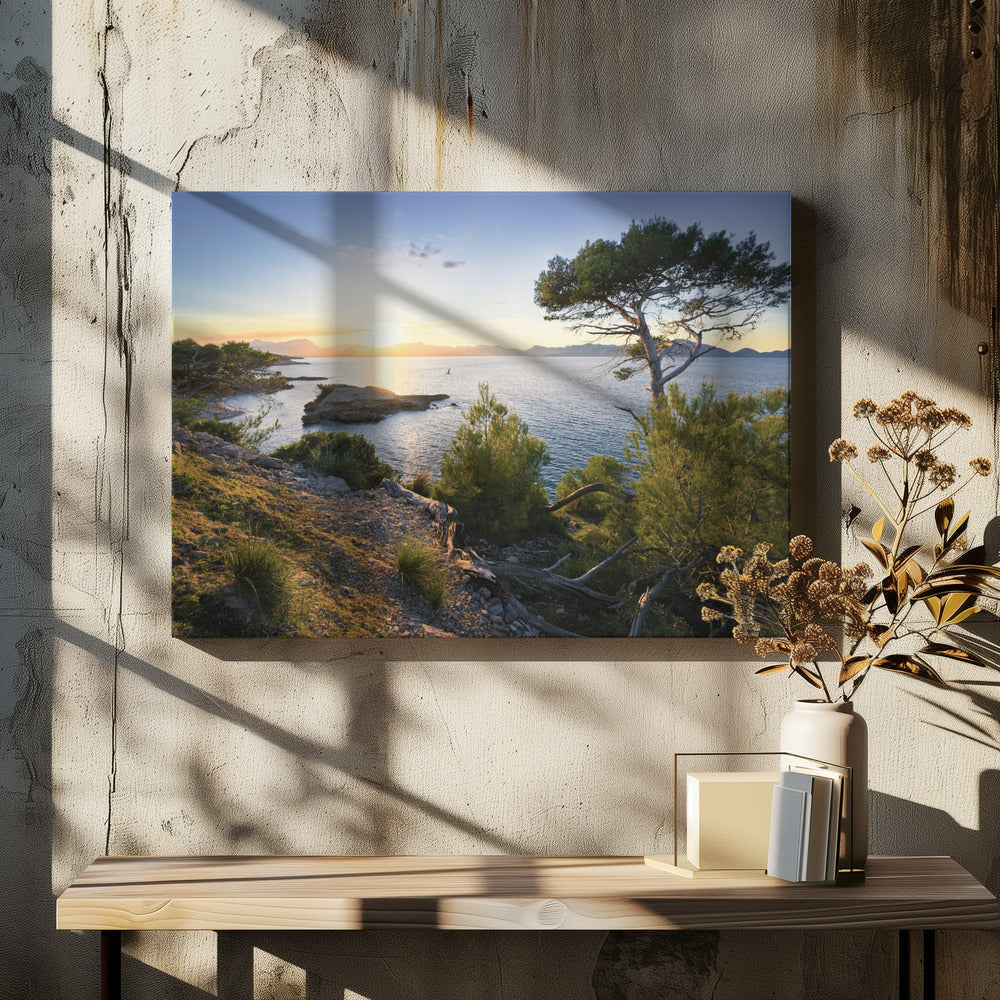 Mediterraner Sonnenuntergang | Leinwand