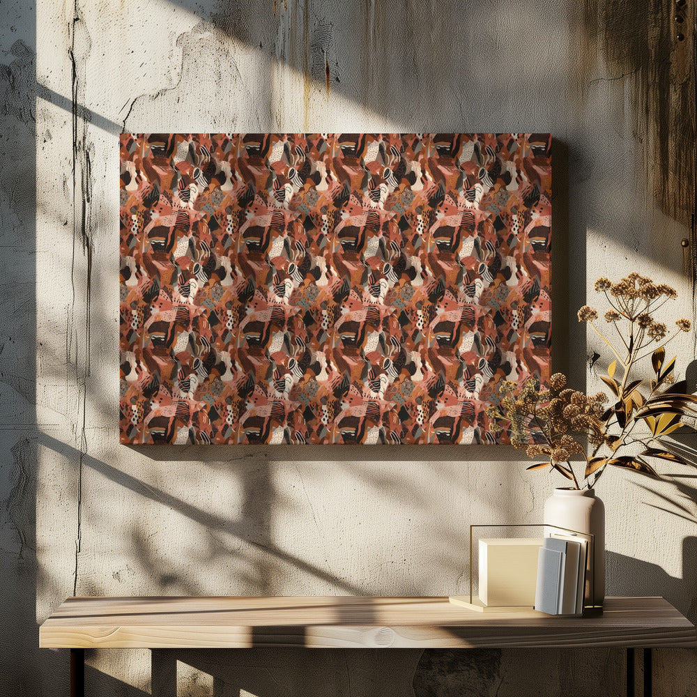 Purpurrotes Mosaik | Leinwand