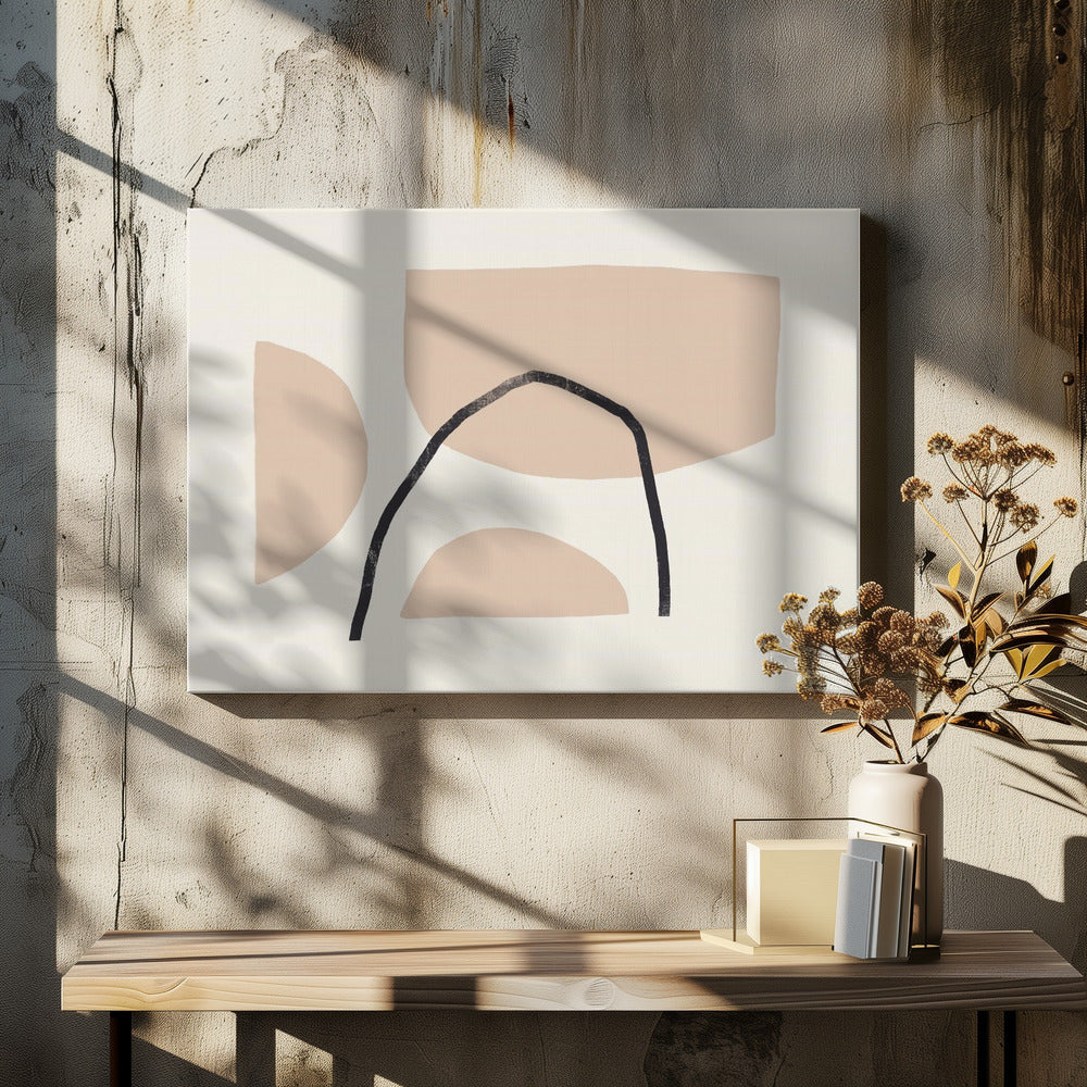 Geometrische Formen in Erdtönen | Leinwand
