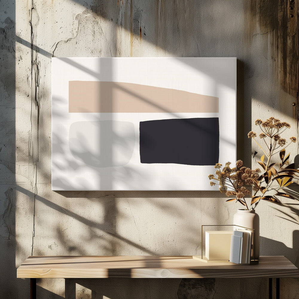 Geometrische Formen in neutralen Tönen | Leinwand