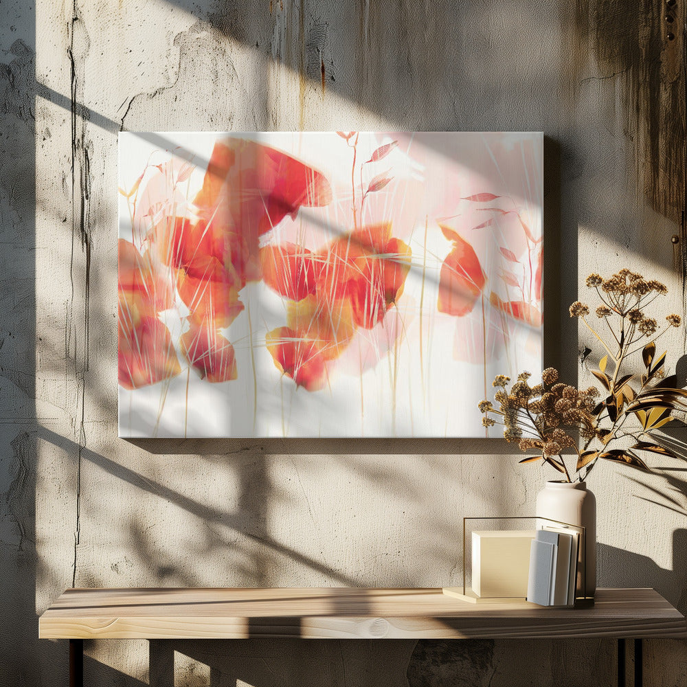 Moderne Mohnblumen | Leinwand