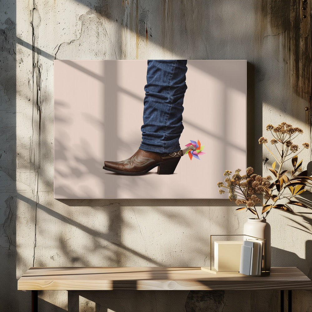 Nicht ernst gemeinter Cowboy | Leinwand