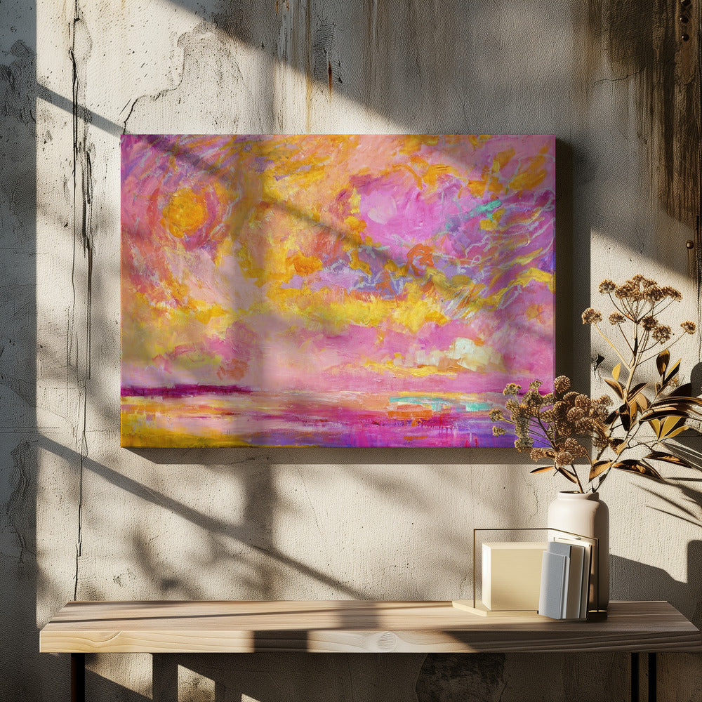 Strahlender Sonnenuntergangstraum | Leinwand