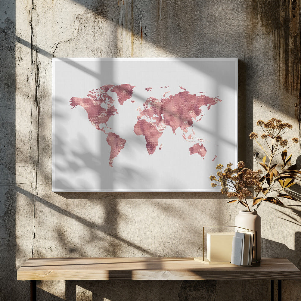 Roségoldene Welt | Leinwand