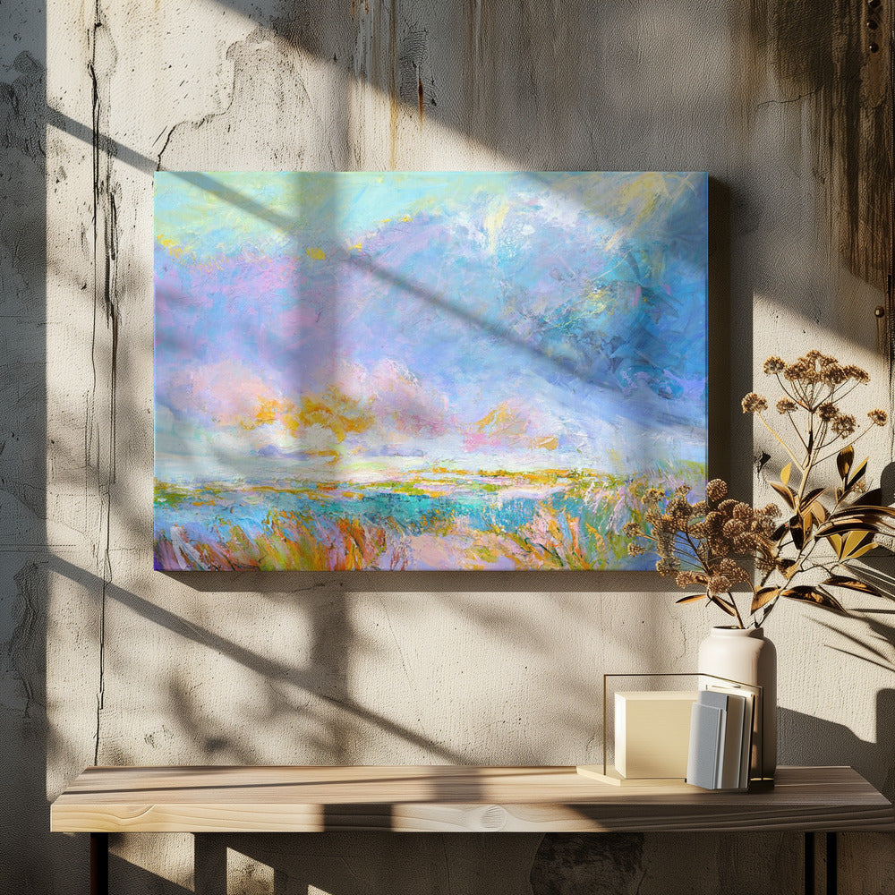 Pastell Horizon Glow | Leinwand