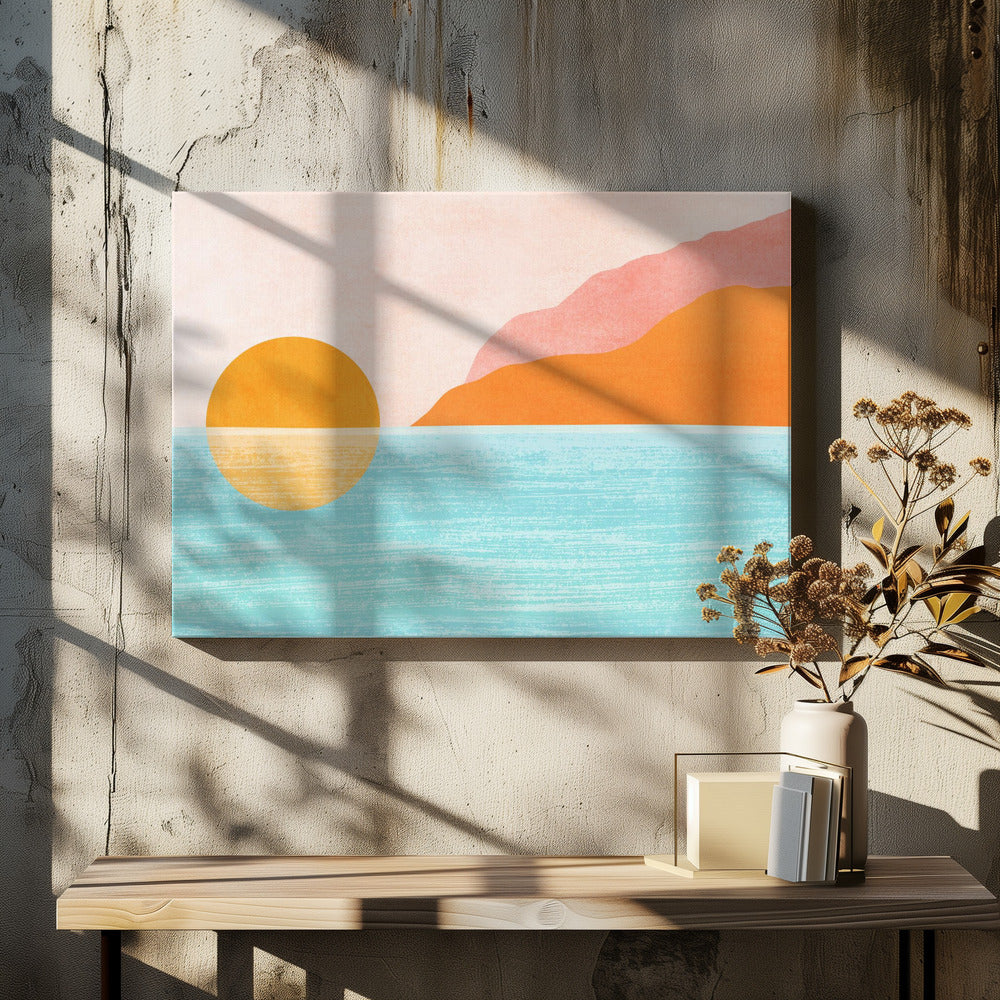 Insel Sonnenuntergang | Leinwand