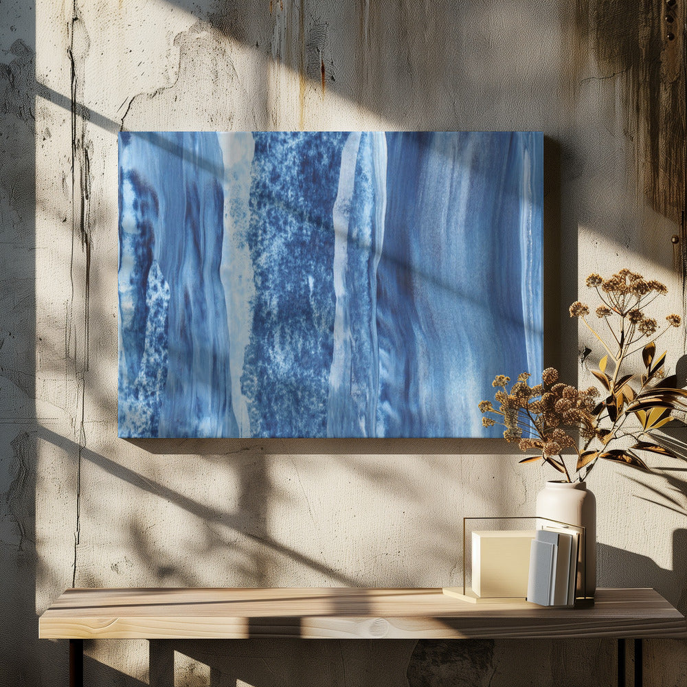 Blaue Kaskadenschleier | Leinwand